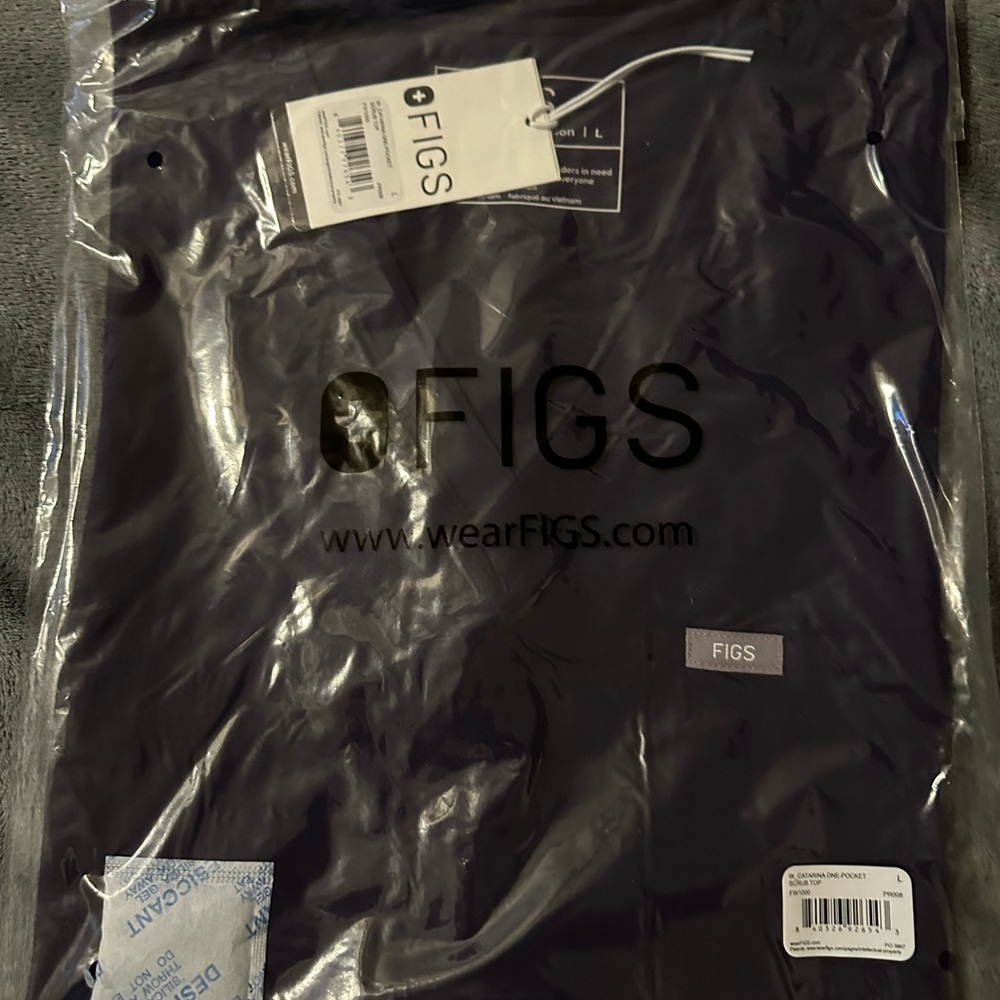 Figs Catarina Scrub Top, Large, Purple Jam